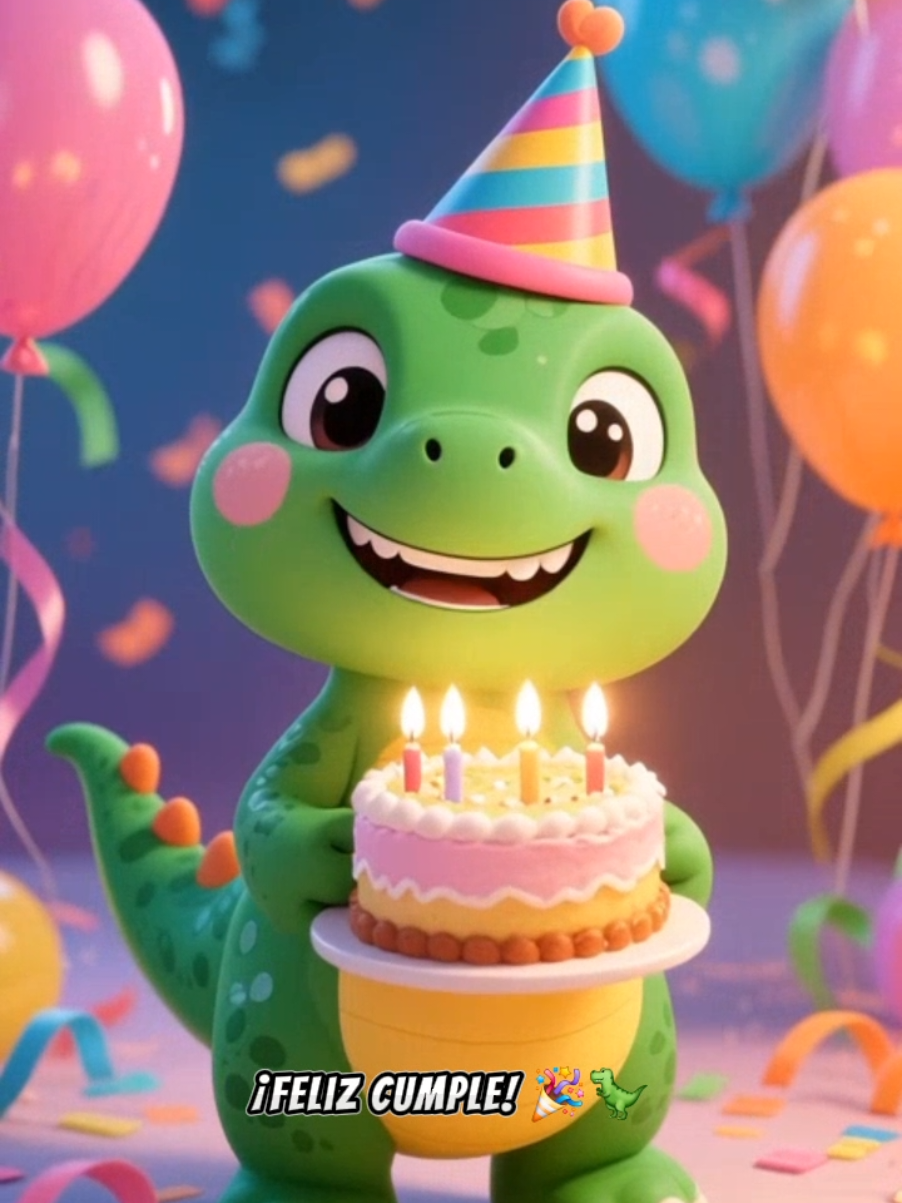 FELIZ CUMPLEAÑOS🦖🎂 PEDIDO ESPECILMENTE POR UNA DE MIS SEGUIDORAS❤️❤️ #videosinfantiles #videosparaniños #cancioninfantil #musicainfantil #Felizc Gracias por compartir, seguirme y darme corazones ❤️❤️🦖