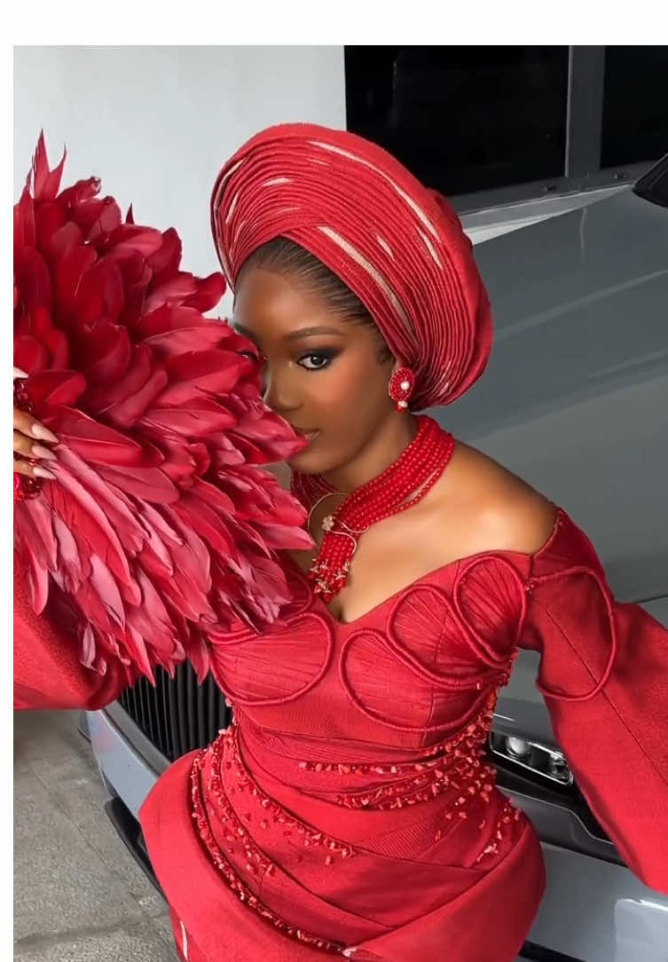 Brideyyy in red❤️ When the bride shows up in red, you just know it’s showtime babyyy🥰 Bride: @ashley.ahanotu Outfit: @firstladyng Makeup: @nukkiemua Stylist: @dcstyleconsultant Gele: @eminence_mez Hairstylist: @theakpanhair Bridal handfan: @shadiat_alasooke Content creator: @durrode Photography: @6ix_jo #TheModestCollective #ModestFashion #CoveredandChic #NigerianFashionDesigner #firstladyng                     