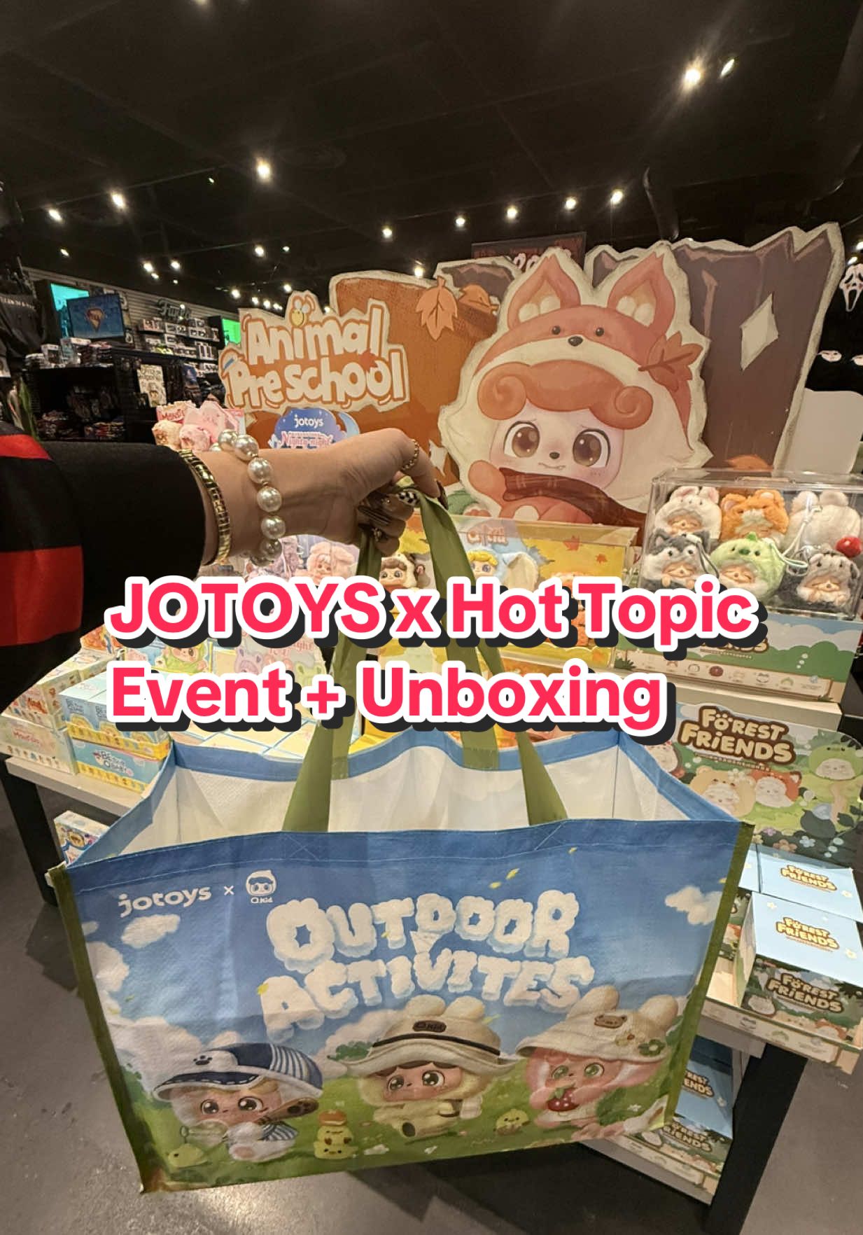 @JOTOYS_Official x @hottopicofficial Animal Preschool Event + Unboxing 🦊🧸 #HTFxQKids #HTFanatic #unboxing #plushpendant #bagcharm 