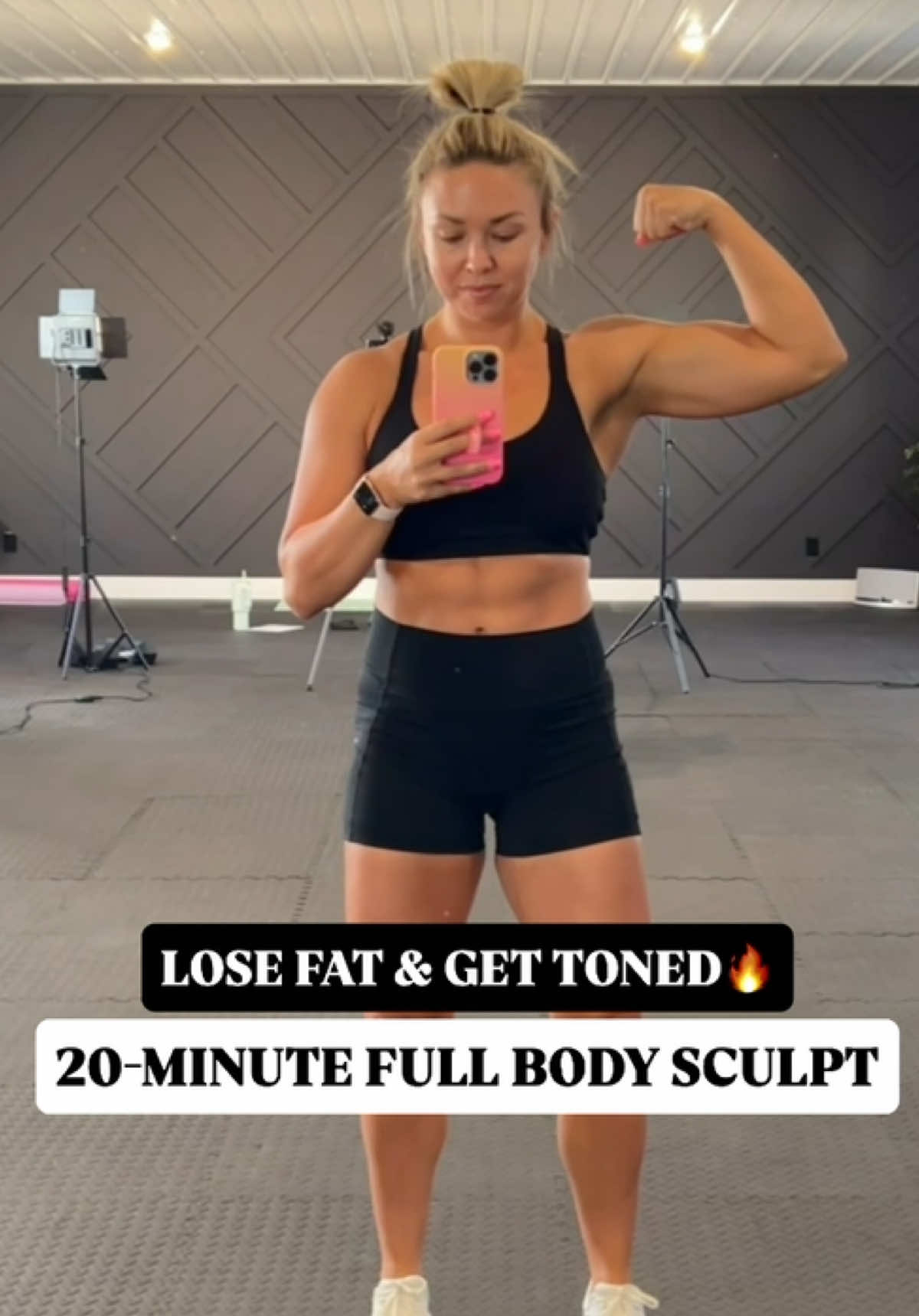 🔗 in b!0 to come workout with me!  #fullbodyworkout #hiit #workoutsforwomen #athomeworkout #Fitness 