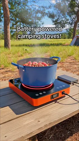 This is pure genius! 😱 I must have a battery powered camping stove! 👏 #campinglife #rvlife #outdoorliving #tiktokmademebuyit 