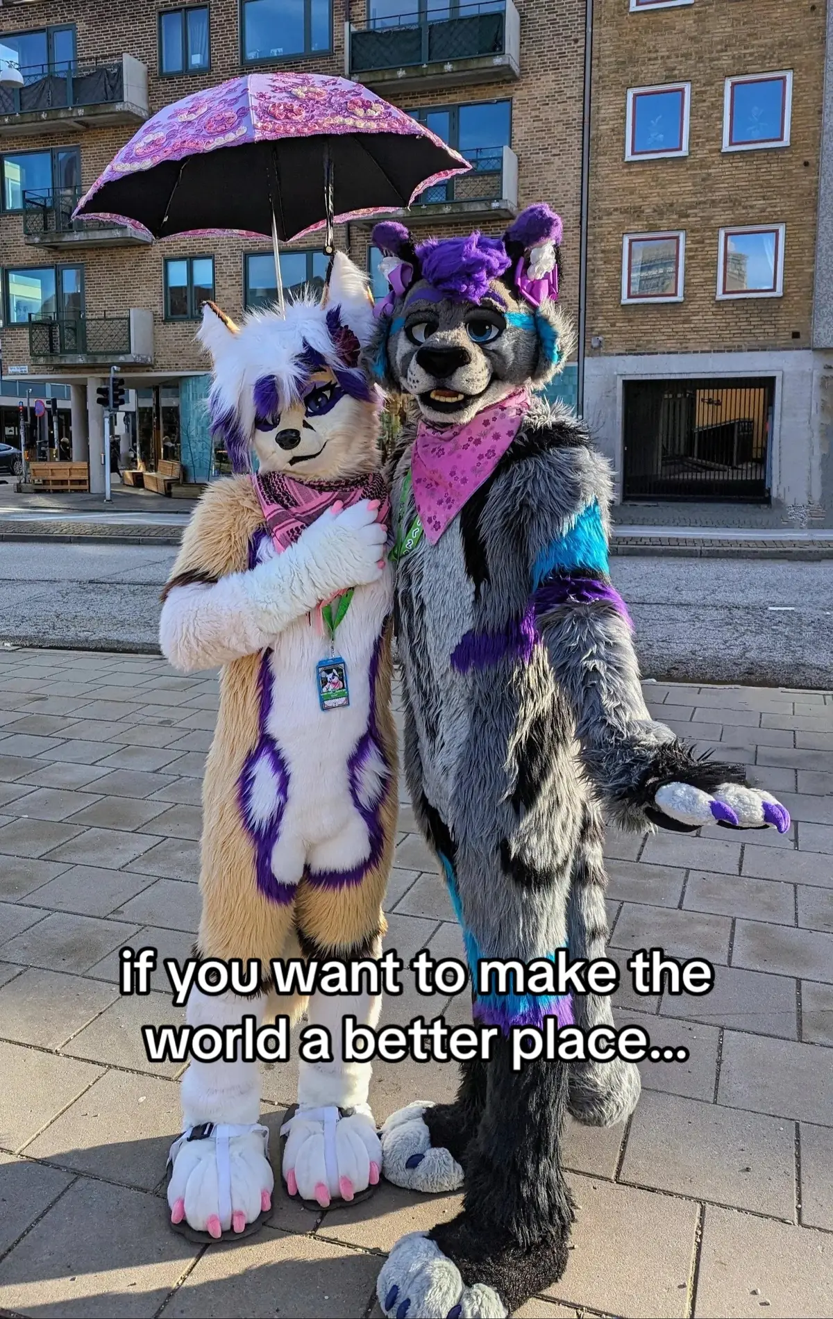 so proud of our process! i’m so grateful to go through this transformation with you. @abby #furries4life 