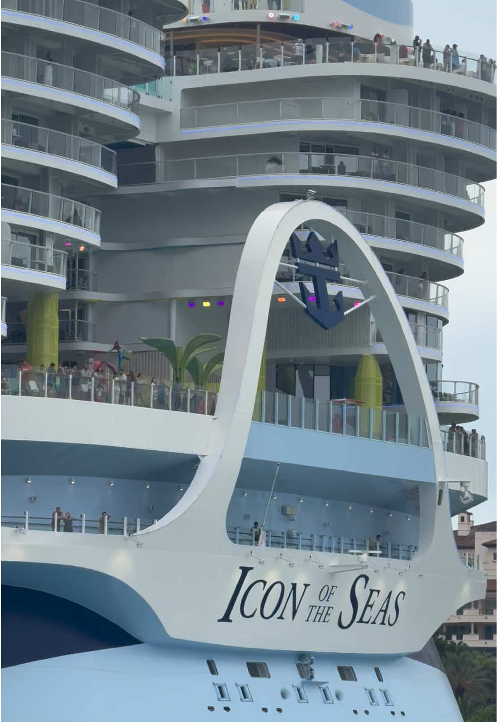 Rain or shine, the Icon always stuns ✨ #iconoftheseas #royalcaribbean #cruiseship #miami 