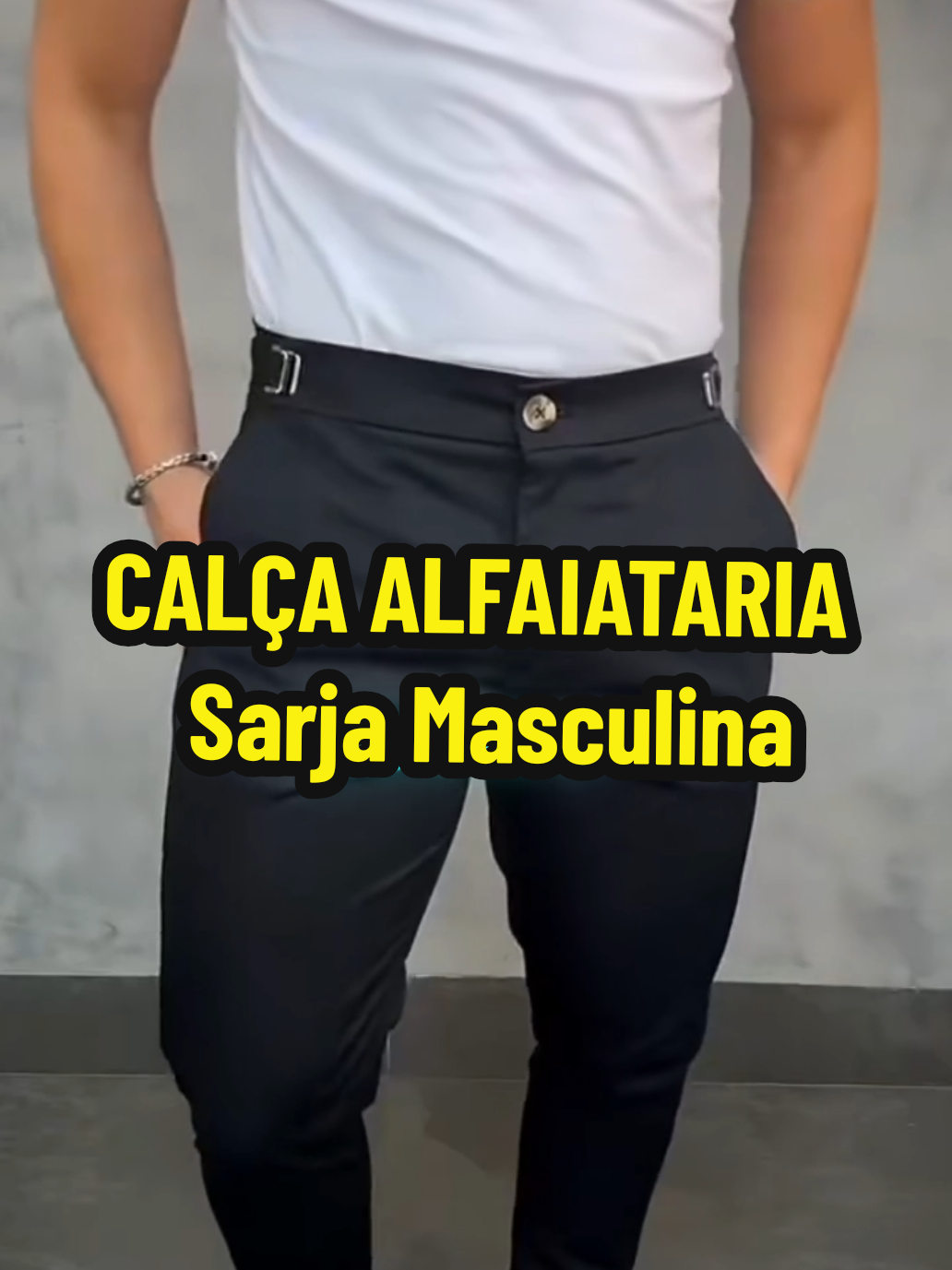 CALÇA ALFAIATARIA CALÇA SARJA BOLSO EMBUTIDO BOLSO FACA FINO SOCIAL MASCULINO COM LYCRA TAM-36-481#modamasculina #calça#alfaiataria#sarja#viralizarnotiktok 