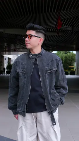 Áo khoác jean dạng biker siêu đẹp #minhcuan #thoitrangnam #xuhuong #aokhoac 