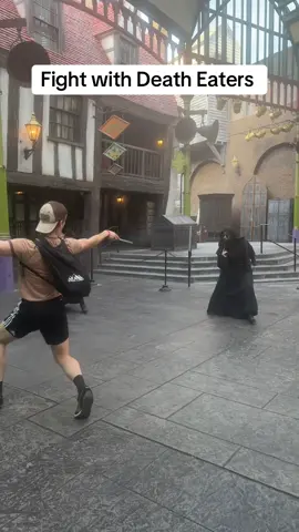 A fight broke out in Diagon Alley! #hhnorlando #harrypotter #deatheaters #universalstudios #parktok 