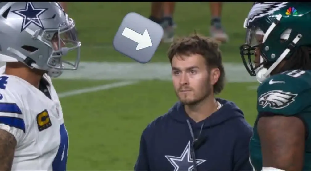 Who is this?  Bet that spit wasn’t on his 2025 bingo card. #DallasCowboys #PhiladelphiaEagles #JalenCarter #DakPrescott #Spitting