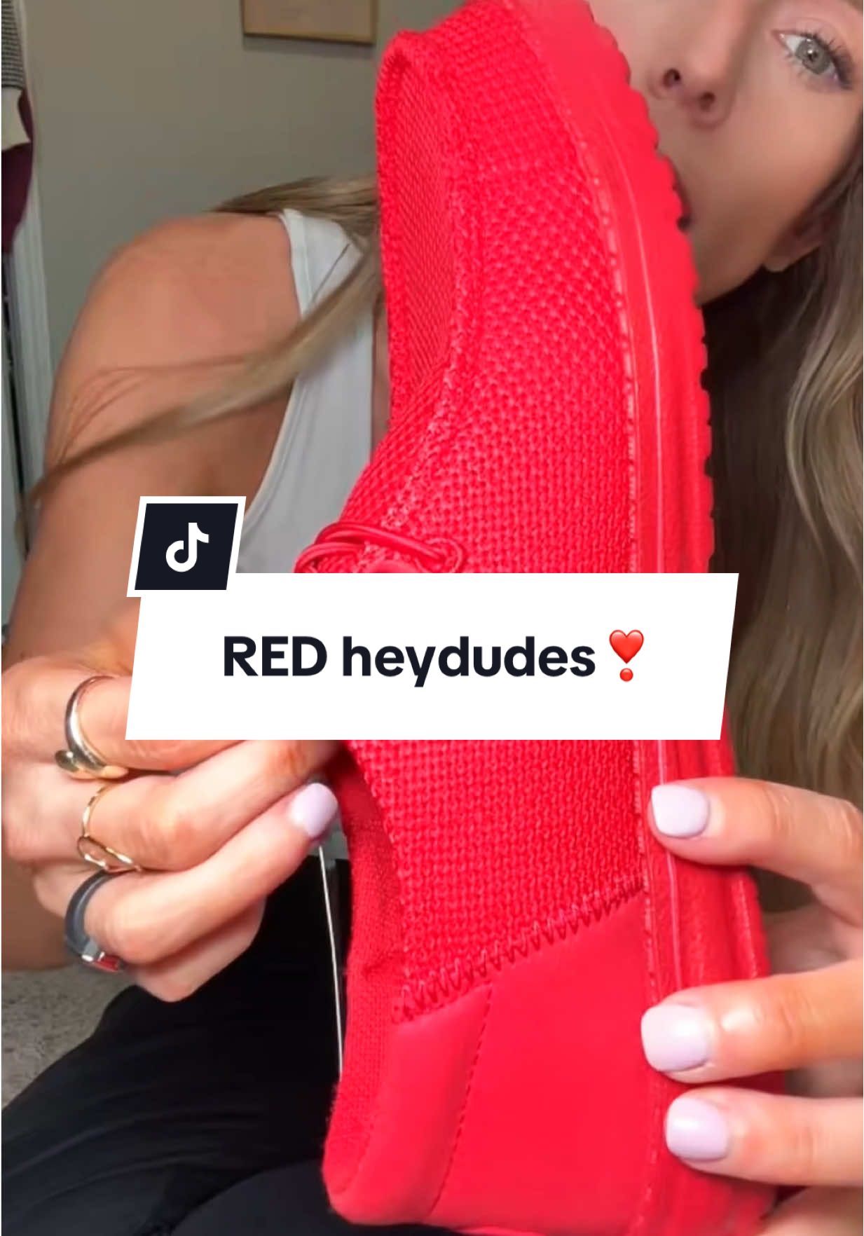 Make a statement & slip into comfort + style with the red Heydudes! ❣️Lightweight, trendy, and made for all-day wear. 5 bold colors! #heydudeshoes #heydudes #redshoes #comfyandcute #comfyshoes 