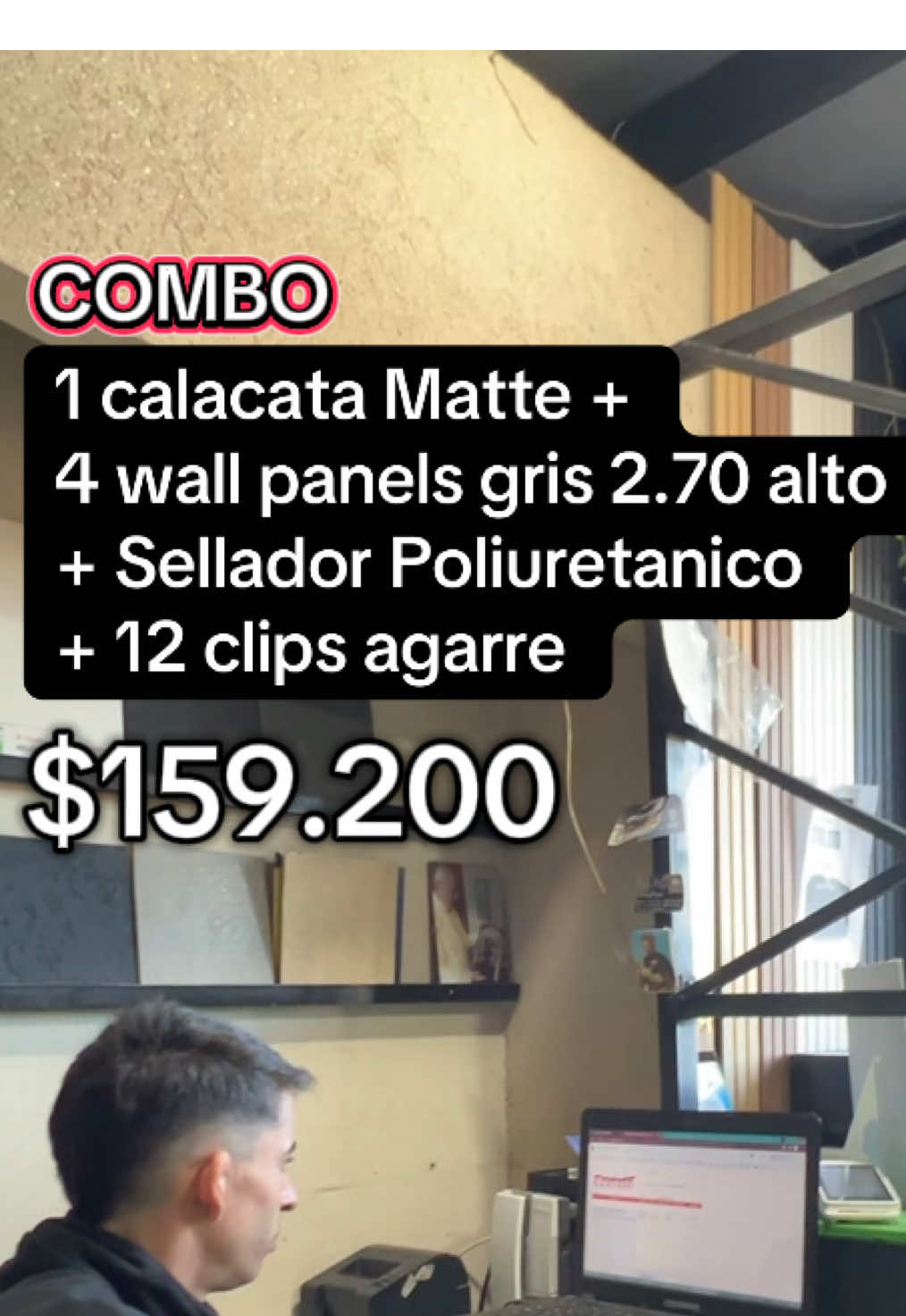 😱Solo por mañana!!! Sábado!  -1 placa calacata matte  -4 wall panels gris  -1 sellador poliuretanico  -12 clips agarre  Total $159.200  #placassimilmarmol #placaspvcsimilmarmol #placaspvc #wallpanels #wallpanel #reforma #remodela 