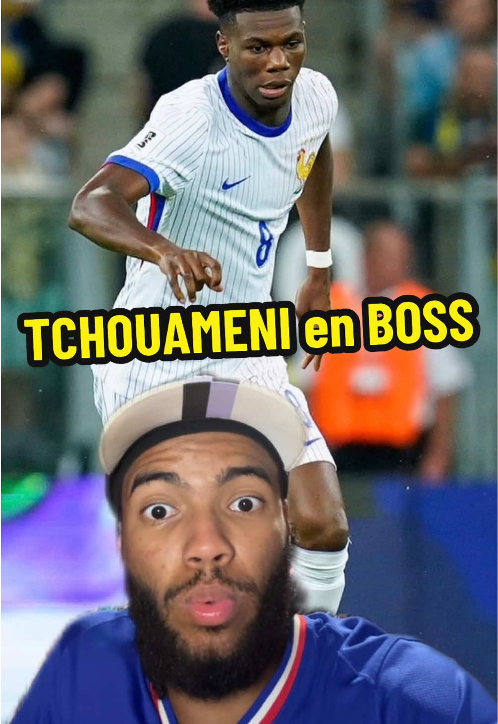 AURELIEN TCHOUAMENI PATRON 🤌 #footballtiktok #reaction #equipedefrance #tchouameni #halamadrid 
