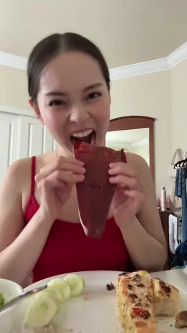 lil mukbang #candiedsalmon #mukbang #FoodTok #salmon 