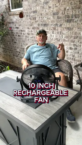 VEVOR 10 inch rechargeable fan. 12,000 mAh battery metal Fan all aluminum fan bales 360 rotation last 6 hours #vevor #rechargablefan #fan #campingfan #outdoorgear 