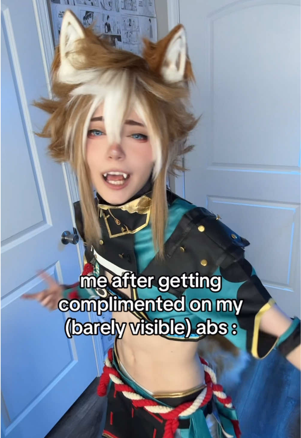 BEEF CAKE 🗣️🗣️ #cosplay #gorou #goroucosplay #GenshinImpact #femboy 