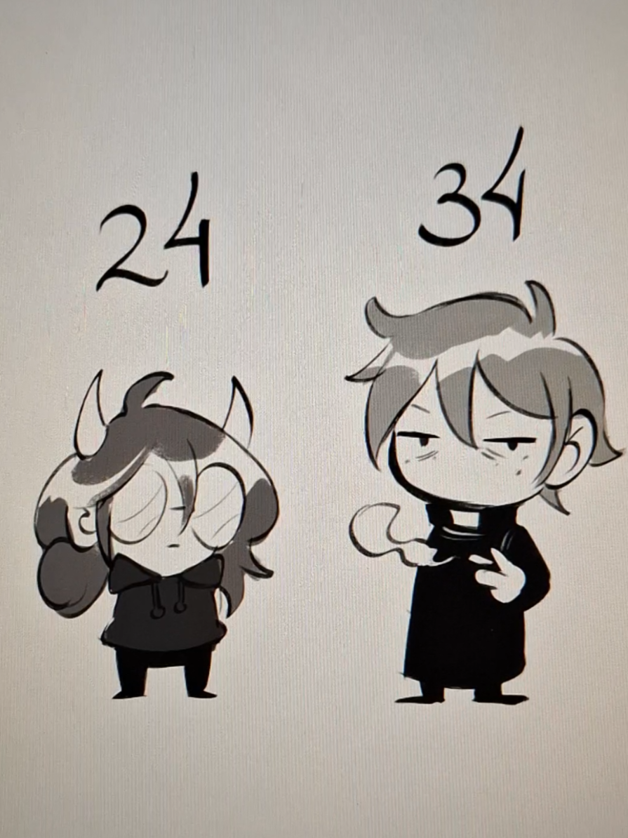 Not just that, also divorced and with three jobs at the same time 🗿🍷 #sketch #illustration #ocs #art #fyp 