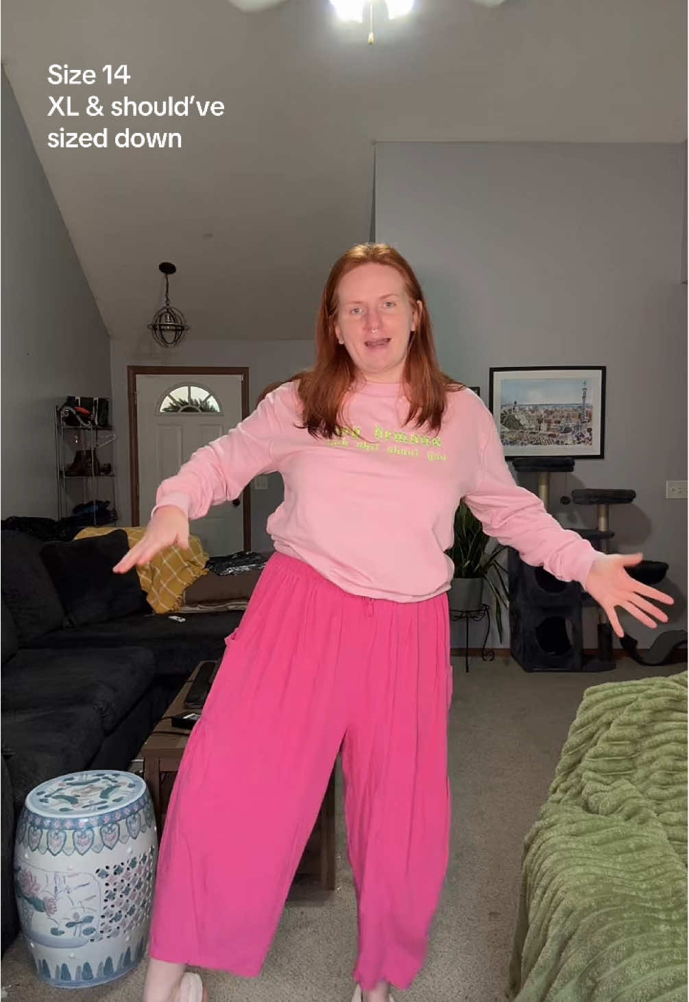 The perfect versatile linen pants in all colors of the rainbow?!? #size14 #colorfuloutfit  These were a free sample 💕