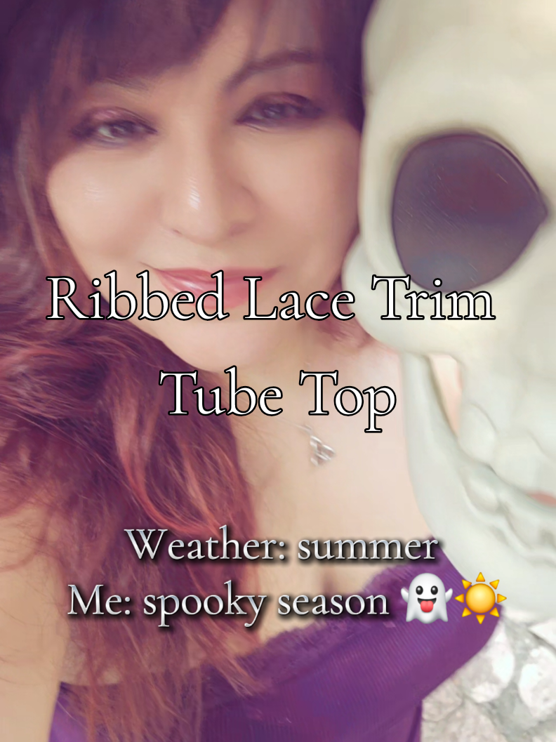 Serving witch energy at 90° is not easy💀🥵 But I do love this purple tube top. The color & fit are perfect🎃 #WitchyStyle #TikTokShop #whimsigoth #OOTD #spookyseason 