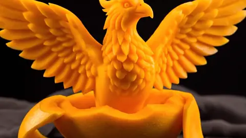 Mango Reveals Phoenix Sculpture#transformationchallenge #govilral #asmrsounds #insight
