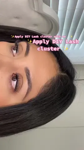 Apply diy lash cluster with me  #diylashes 