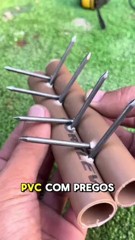 PVC com pregos que vira ferramenta de respeito Truque certeiro sem gambiarra triste #ObraSP #PVCInteligente #PapainhaNaObra