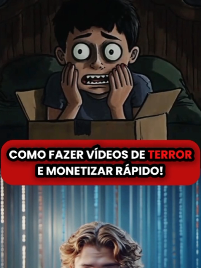 como fazer vídeos de histórias de terror apenas usando IA  #historiasdeterror #viralizarnotiktok #inteligenciaartificial #monetizar 