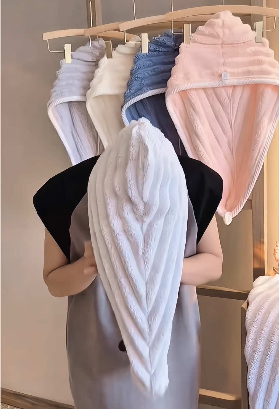 Khăn ủ tóc thấm hút nhanh, mũ quấn khô nhanh tóc siêu thấm hút, khăn lau tóc #khanquantocnhanhkho #khanquantoc #khanlautoc #khanutocsieutham #muquantoc 