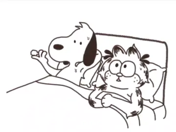 ellos después del mua mua (/o＼) #fypシ゚ #snoopyxgarfield  #garfieldthecat #snoopdogg #doodleart 