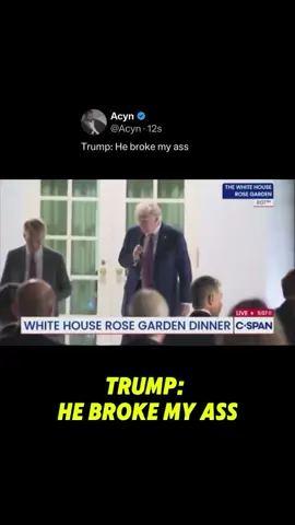 Credit to @adamparkhomenko Trump: He BROKE my ass   #fascist #victims #epstein #resist #fyp 
