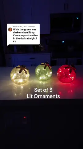 Replying to @KT_1163 these 3 pack of light up glass ornaments are so stunning! @QVC, Inc #qvc #qvcchristmas #christmasdecor 