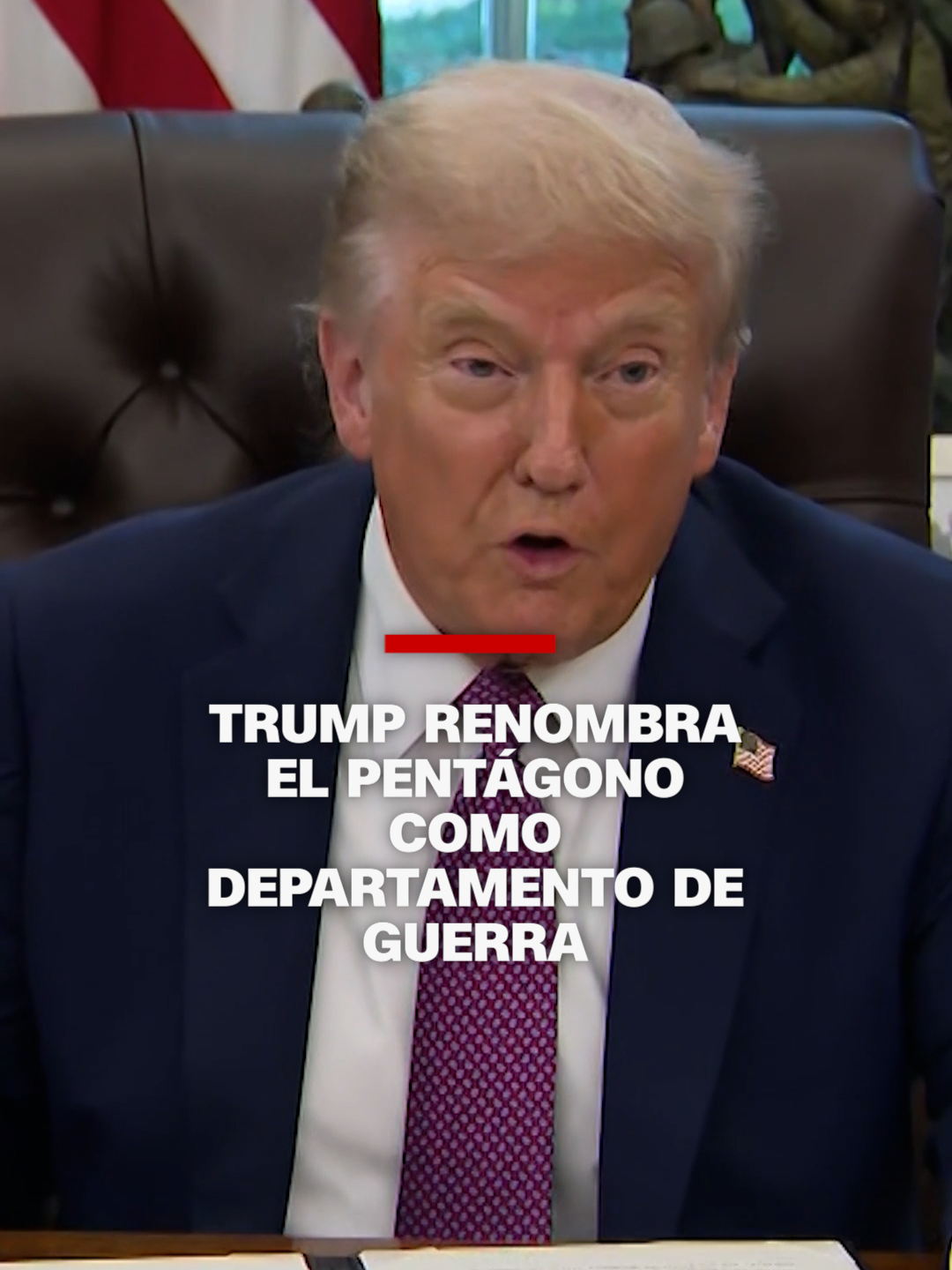 El presidente #DonaldTrump firmó un decreto para iniciar el cambio de nombre del Pentágono, que pasaría a llamarse “Departamento de Guerra”. Trump aseguró que este título es más “apropiado” ante la situación actual del mundo y ordenó a su secretario de Defensa avanzar hacia la modificación permanente del nombre.