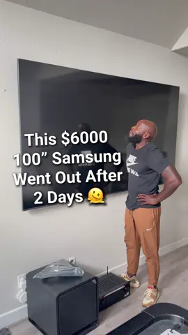 This $6000 Samsung Tv stopped working after 2 days 🫠 #fyp #tv #tips #samsung #work 