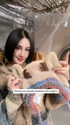 Woo!cute hat!!#halloween #hat #winter #fyp 