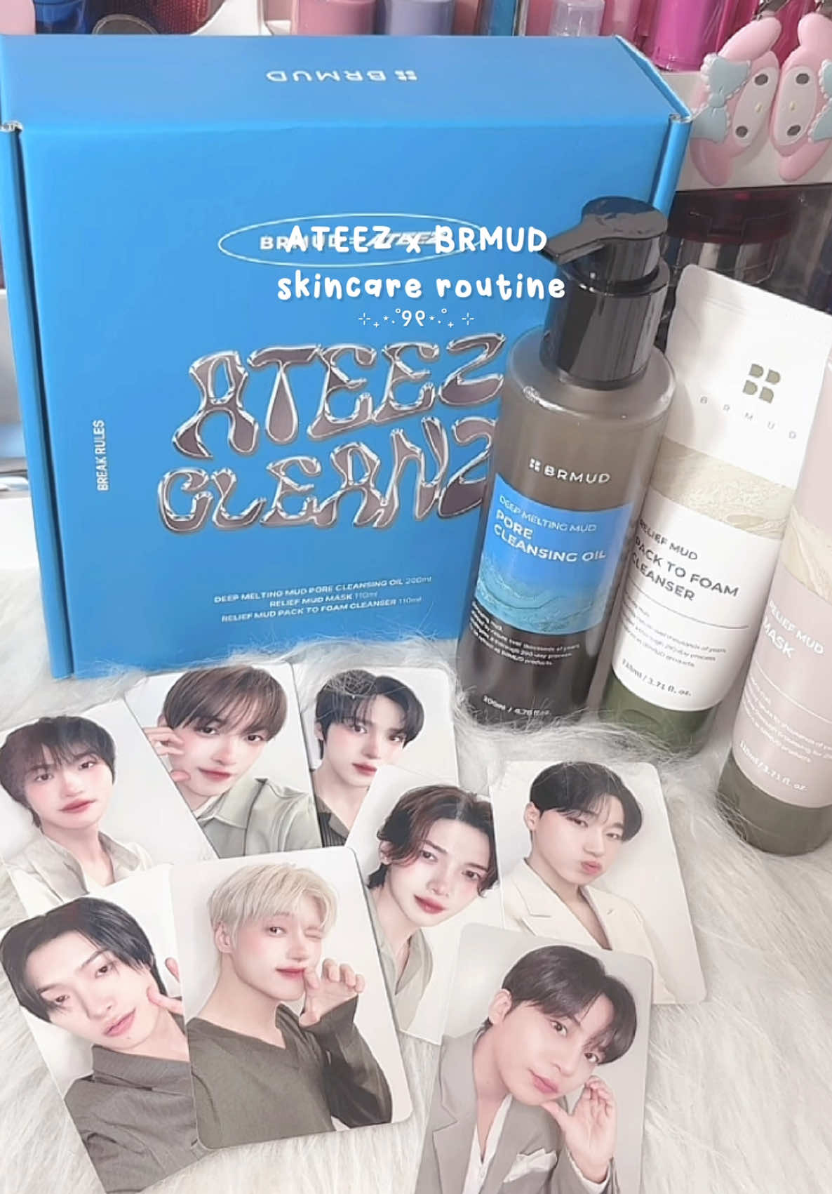 ATEEZ x BRMUD Skincare Set ✨ achieve flawless skin with this trio + get exclusive signed photocards of ATEEZ 🤭 don’t miss your chance to get it (Limited edition ‼️) #brmud #ateezbrmud #ateez #kpop #koreanskincare  @ATEEZ_Official @BRMUD_US 