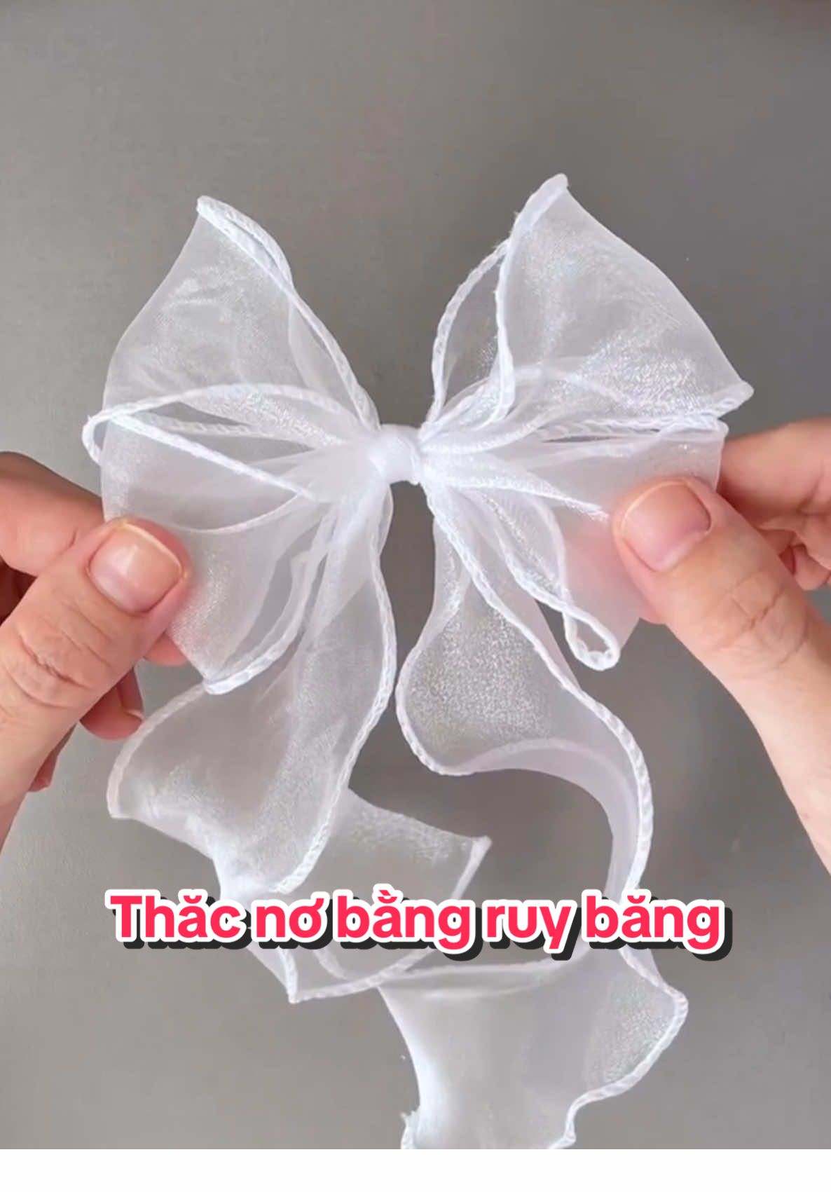 Thắc nơ bằng ruy băng #goshenshop #voan #cotno #nơ #handmade 