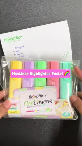 Looking for pastel highlighters for your notes? Dont’t worry. We got you covered! 🌈 #flexoffice #flexofficemy #fypツ #school #stationery 