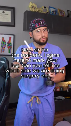 Now remember mark the anatomic left on the patient, not your left! #medicalmemes #medicalhumor #surgerytiktok #doctor #medicine 