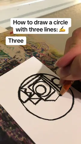 How to draw a circle with three lines ✍️