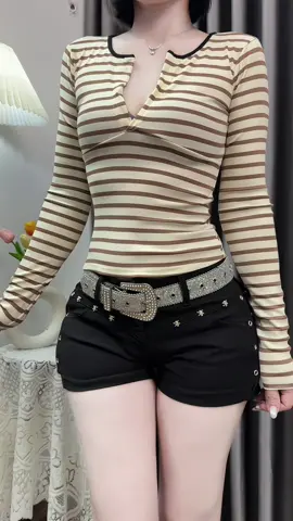 Áo thun cổ trụ 🥰 #xuhuong #xuhuongtiktok 