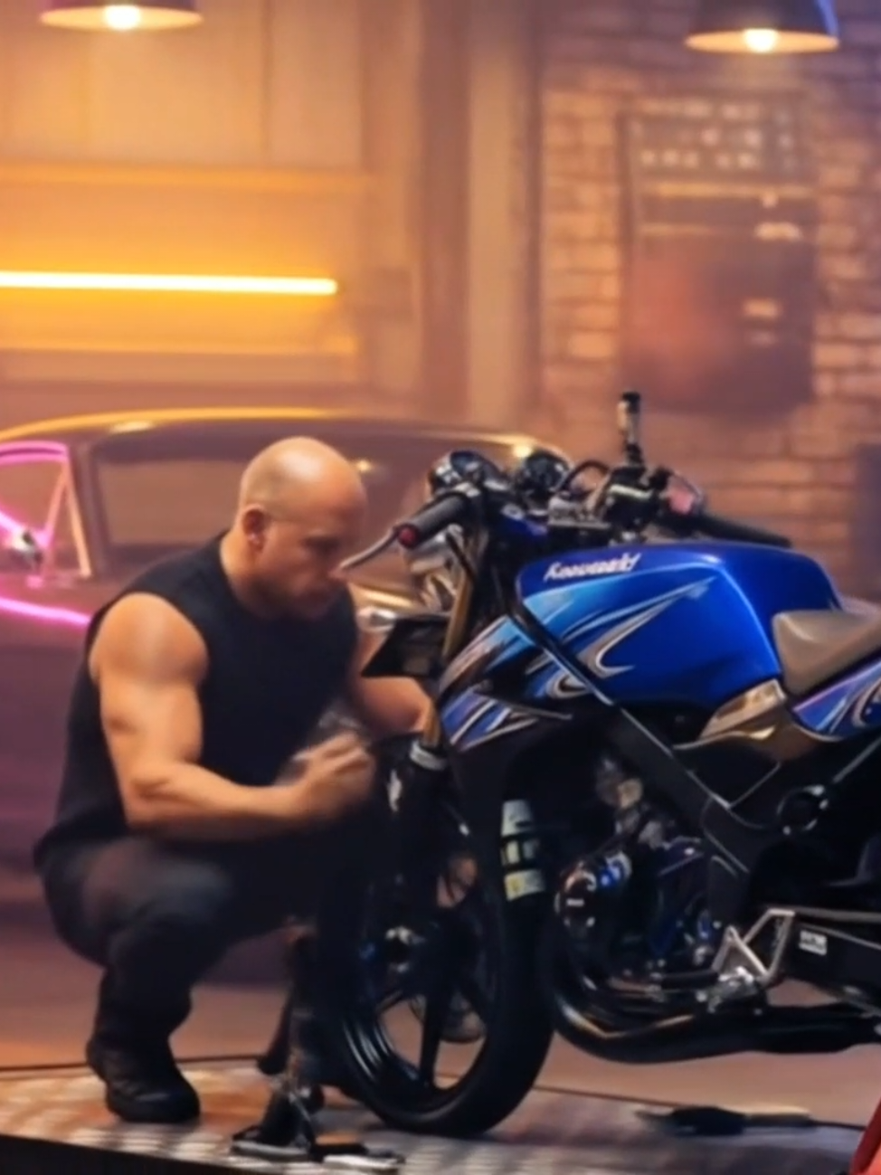 bar ganti spul & busi nang cak dominic 😁 #ninjass #ninjassbiru #dominictoretto #2tak #ai 