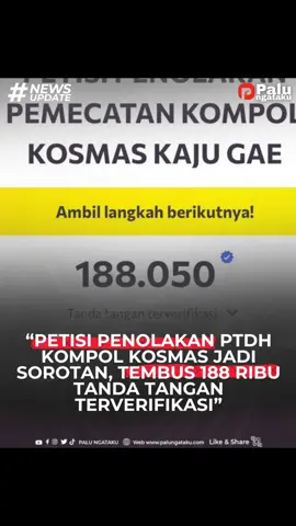 Petisi Penolakan PTDH Kompol Kosmas Jadi Sorotan, Tembus 188 Ribu Tanda Tangan Terverifikasi Palu Ngataku - Beredar sebuah petisi online yang menolak keputusan pemecatan tidak dengan hormat (PTDH) terhadap Kompol Kosmas Kaju Gae. Hingga Sabtu (6/9/2025), petisi tersebut telah ditandatangani lebih dari 188.050 orang dengan status tantangan terverifikasi. Petisi itu ditujukan kepada Kapolri, Komisi Kode Etik dan Profesi (KKEP) Polri, pimpinan DPR RI, hingga masyarakat luas. Dalam surat terbuka yang dilampirkan, para pendukung menegaskan keberatan mereka terhadap keputusan pemberhentian Kompol Kosmas. Baca selengkapnya klik https://palungataku.com/baca/petisi-penolakan-ptdh-kompol-kosmas-jadi-sorotan-tembus-188-ribu-tanda-tangan-terverifikasi/ #petisi #penolakanptdh #kompolkosmas #savekompolkosmas #kapolri 