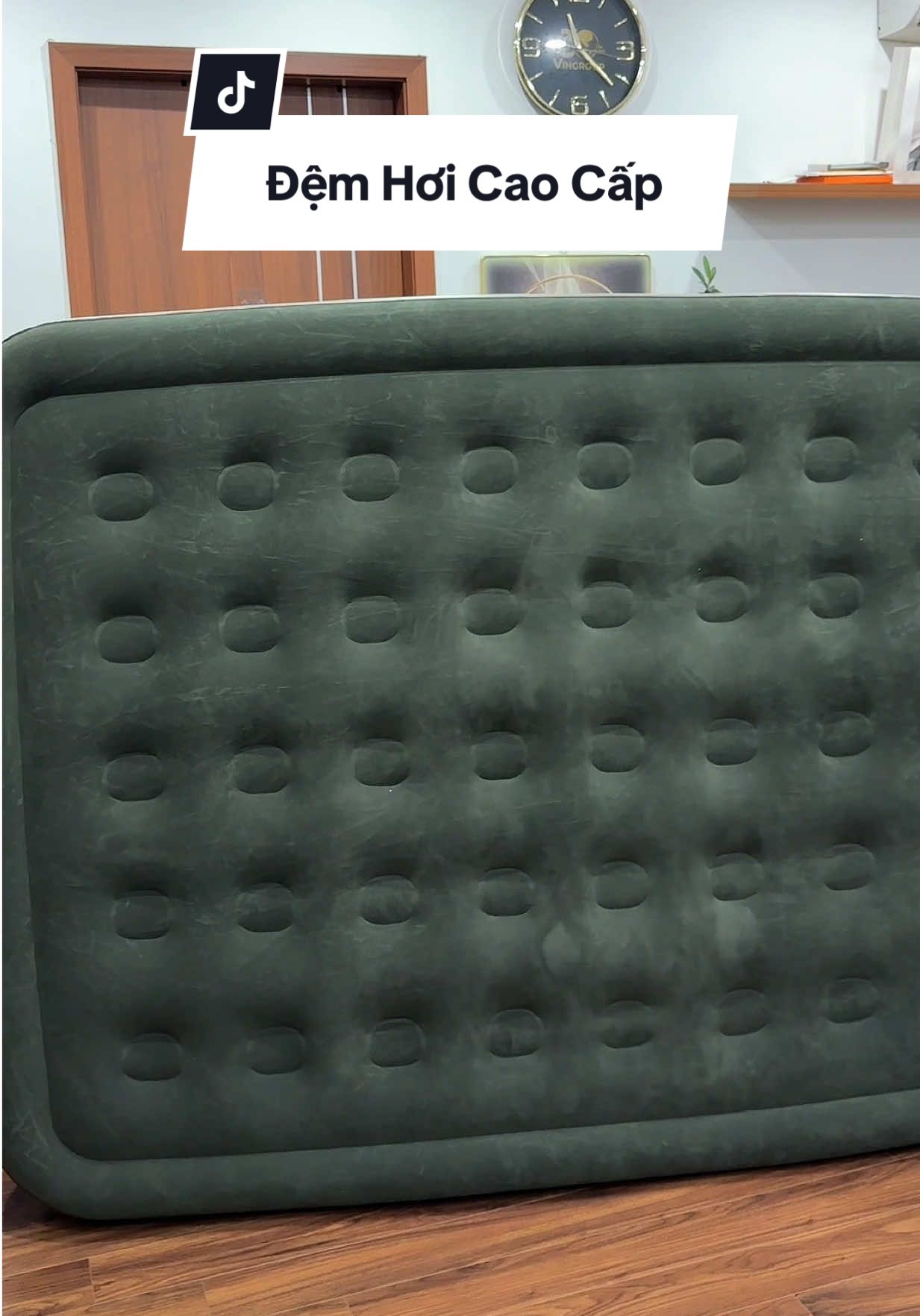 Đệm Hơi cao cấp (tặng gối + bơm điện ) #haohomhinh #demhoitubom 
