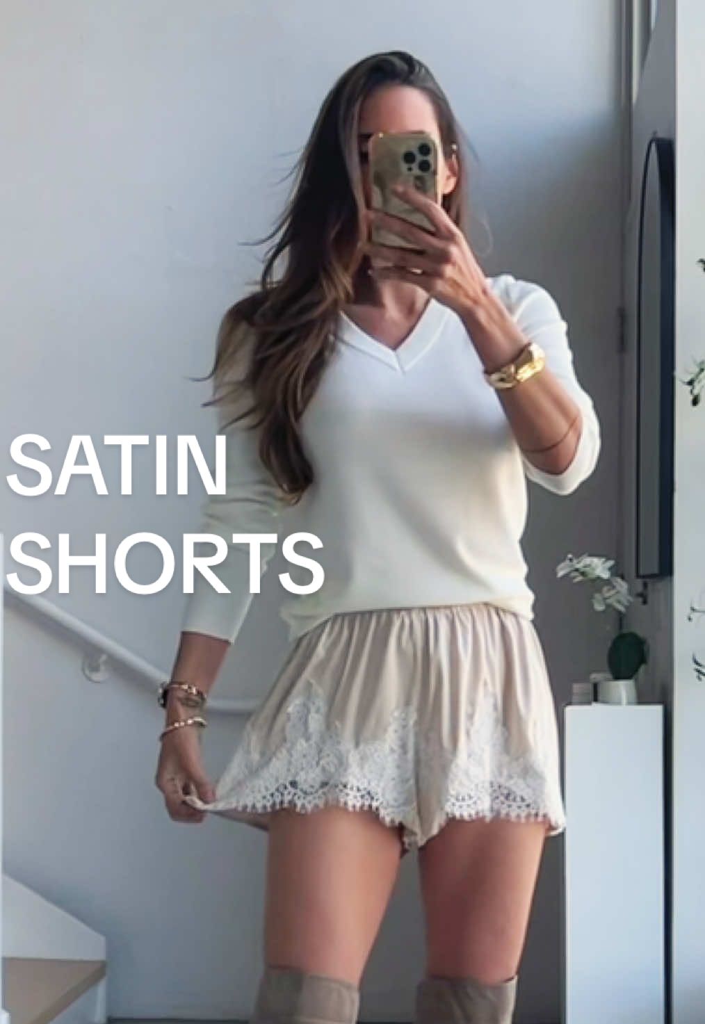 #satinshorts #laceshorts #femininefashion #chicdetails #elevatedstyle 