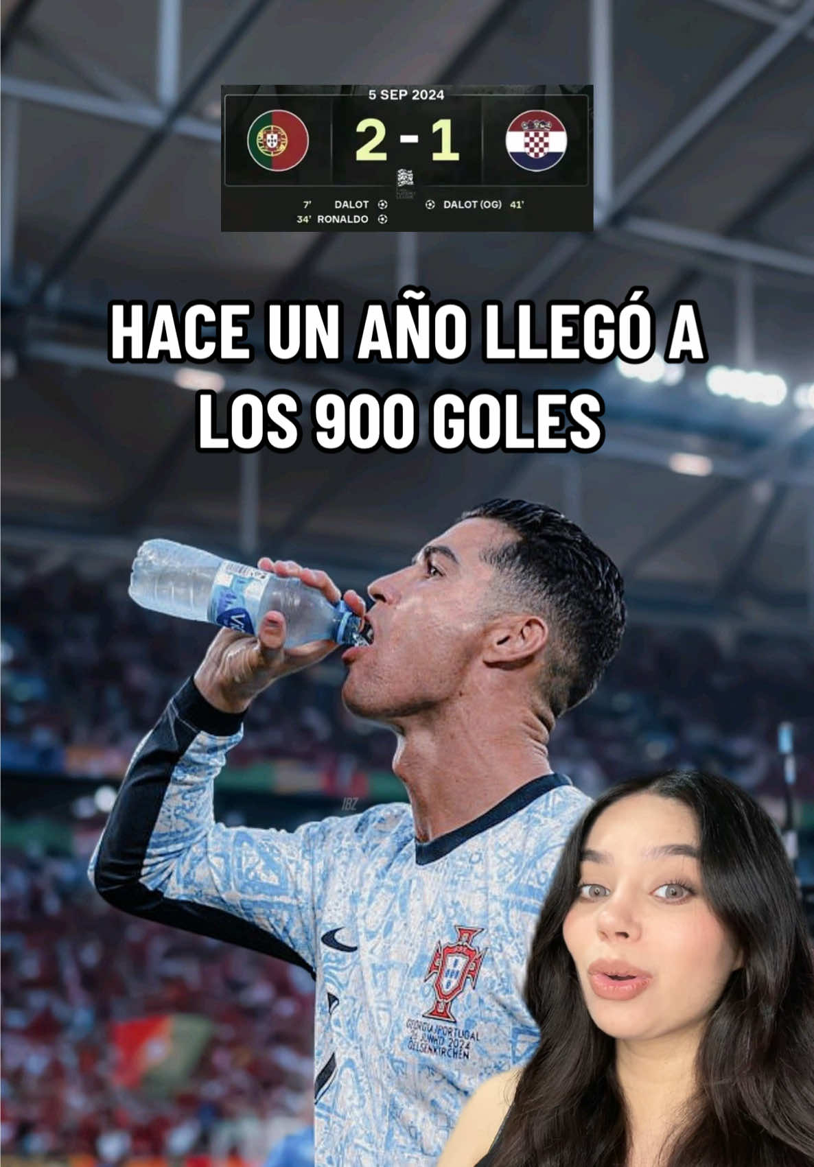 Hace un año Cristiano llegó a los 900 goles ✨  #cristianoronaldo #cr7 #ronaldo #SabiasQue 