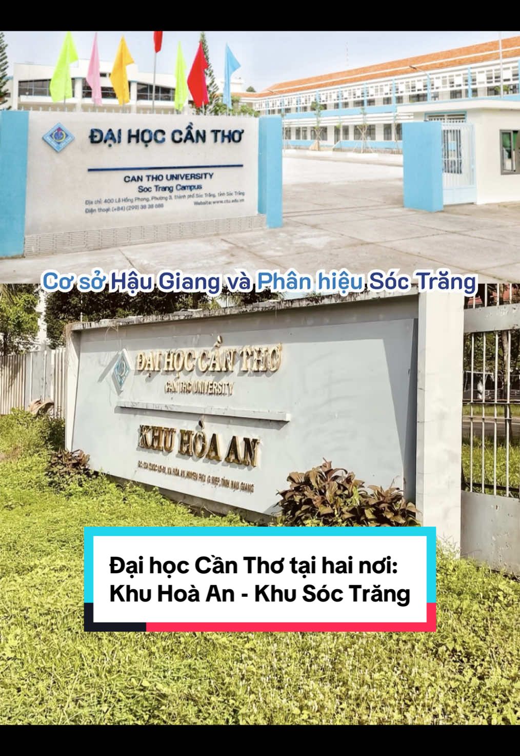 CTU K51 | Hình ảnh Đại học Cần Thơ cơ sở Hậu Giang và phân hiệu Sóc Trăng, trong mắt sinh viên đẹp đến thế nào ❤️ #CTU #daihoccantho #MRKC #mittokinhcan #LearnOnTikTok 