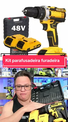Parafusadeira Furadeira 48V 2 baterias! #parafusadeira #furadeira #ferramentas #tiktokshop #tiktok 