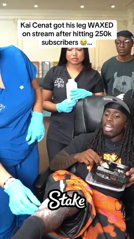 Kai Cenat got his leg WAXED on stream after hitting 250k subscribers 😭… #kaicenat #wax #mafiathon3 