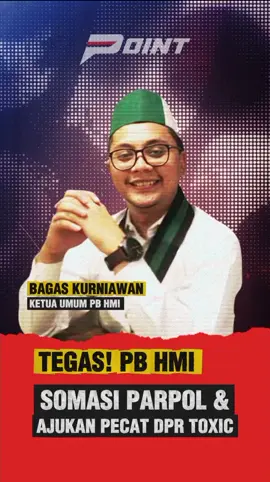 Alih-Alih menjadi kanal ideologi yang melakukan kerja-kerja kesejahteraan, Partai Politik kini menjadi kanan pragmatisme elektoral.  PB HMI ajukan pemecatan terhadap anggota DPR Toxic/tidak mewakili aspirasi rakyat dan Somasi Parpol untuk melakukan perbaikan bersama masyarakat.  #pbhmi #hmi #politics #rakyatbersuara #reels 