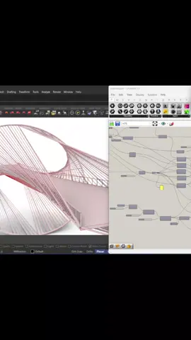 parametric bridge using grasshopper that can be adjustable for several form and function.. what do you think ???. #parametric #arsitektur #architect #model #KontenEdukasi 
