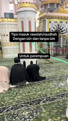 Tips ke raudhah nih 😇 Semoga membantu 👋🏻 #umrah #madina #madinah #masjidnabawi #raudhah 
