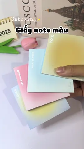 Giấy note màu pastel xinh quá ✨🫧💯 #review #unbox #unboxing #unboxingvideo #giaynote 