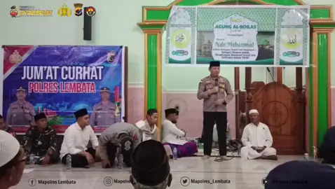 Kapolres Lembata Laksanakan Kegiatan Jumat Curhat di Mesjid Agung Al_Ikhlas Lewoleba Guna Mempererat Hubungan Dengan Masyarakat Serta Secara Langsung Mendengar Aspirasi dari Masyarakat #poldantt #polisiindonesia #polriuntuknegeri #polriuntukmasyarakat 
